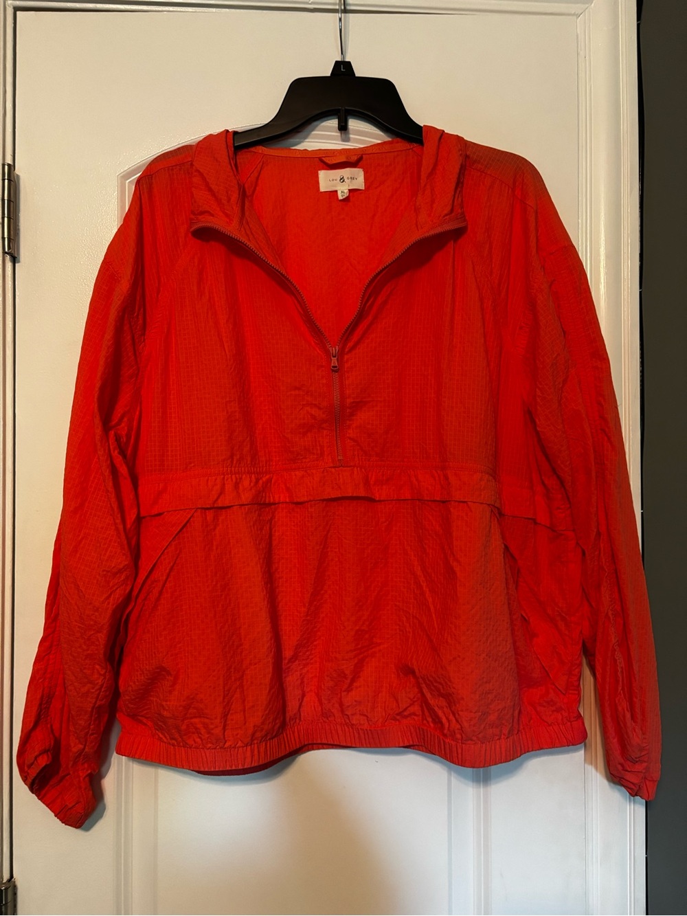 Lou & Grey Orange Half-Zip Bomber Jacket XL